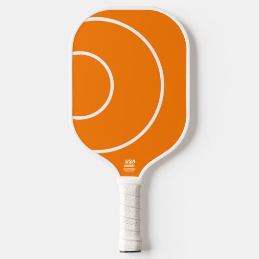 Kleurrijke Oranje Paarse Dynamic Concentric Patter Pickleball Paddle (Voorkant)