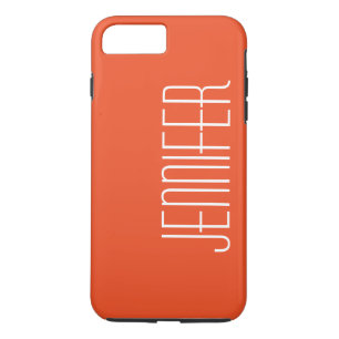 Kleurrijke Oranje, persoonlijke Jumbo-naam iPhone 8 Plus / 7 Plus Hoesje