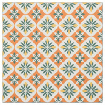 Kleurrijke Oranje Tegel Pattern