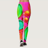 Kleurrijke Orb Abstracte Kunst Leggings (Achterkant)