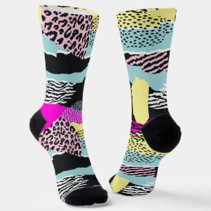 Kleurrijke organische vormen mode sokken