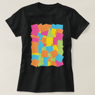 Kleurrijke Originele Sticky Note Art Roze Sinaasap T-shirt