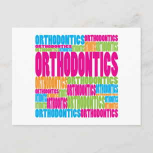 kleurrijke orthodontie briefkaart