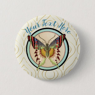 Kleurrijke Oud-Wereld Vlinder Ronde Button 5,7 Cm
