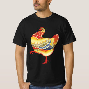 Kleurrijke oude boerderijkip van de boerderij t-shirt