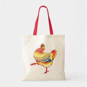 Kleurrijke Oude Boerderijkip van de Boerderij Tote Bag