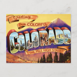 Kleurrijke Oude Colorado Groet Briefkaart