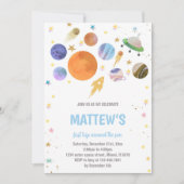 Kleurrijke Outer Space Theme voor kinderen Kaart (Voorkant)