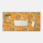 Kleurrijke ovalen bureaumat (Keyboard & Muis)