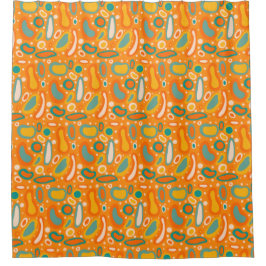 Kleurrijke ovalen douchegordijn