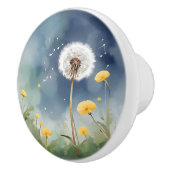 Kleurrijke paardenbloem Waterverf kunst Keramische Knop (Rechts)