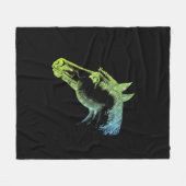 KLEURRIJKE PAARDENKOP FLEECE DEKEN (Voorkant (Horizontaal))