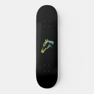 KLEURRIJKE PAARDENKOP SKATEBOARD