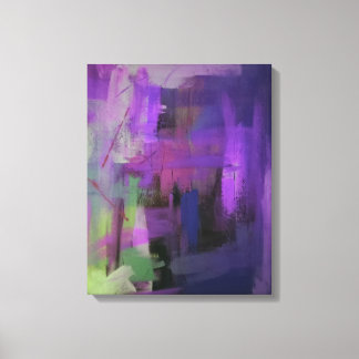 Kleurrijke Paarse Abstracte Canvas afdrukken