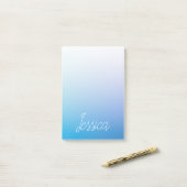 Kleurrijke Paarse Blauwe Ombre Gradiënten & Uw Scr Post-it® Notes (Op bureau)