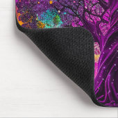 Kleurrijke Paarse boomsterren in het universum | Muismat (Hoek)