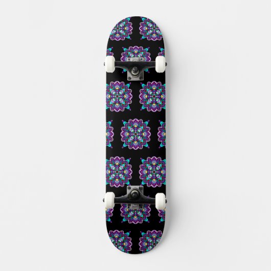  Kleurrijke Paarse Mandala Mystical Skateboard (Voorkant)