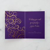 Kleurrijke Paarse paasei Feestdagen Kaart (Binnen)