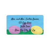  kleurrijke paaseieren Adresetiketten Etiket (Voorkant)