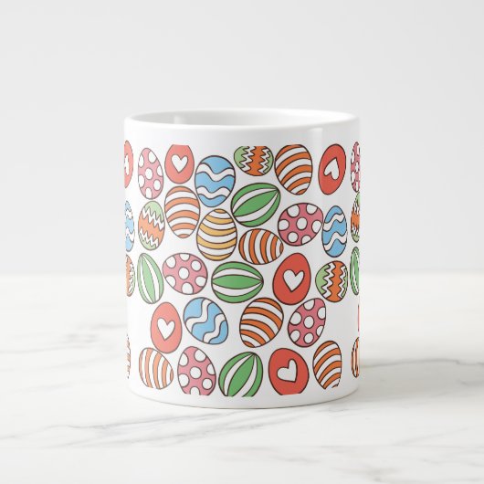 Kleurrijke paaseieren Giant Coffee Mok – Spring Cu (Voorkant)