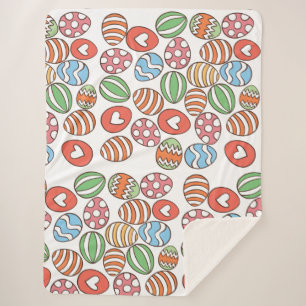 Kleurrijke paaseieren sherpa deken