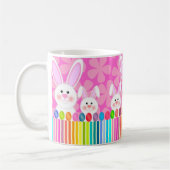 Kleurrijke Paashaas en Eieren Mok (Links)