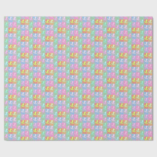 Kleurrijke Pacifier Vierkantjes voor Baby shower Cadeaupapier (Vlak)