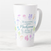 Kleurrijke paddenstoel latte mok (Rechterhoek)