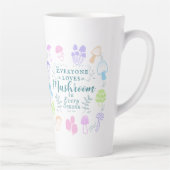 Kleurrijke paddenstoel latte mok (Rechts)