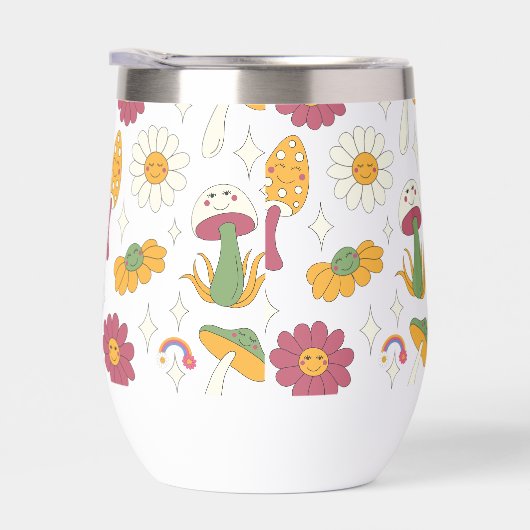 Kleurrijke Paddenstoel, Regenboog en Madeliefjes P (Rechts)