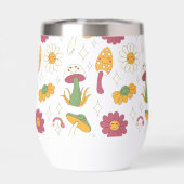 Kleurrijke Paddenstoel, Regenboog en Madeliefjes P (Achterkant)