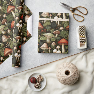 Kleurrijke paddenstoelen 2 - cadeaupapier
