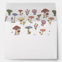 Kleurrijke paddenstoelen Doodle Patroon