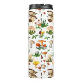 Kleurrijke paddenstoelen en gras thermosbeker (Achterkant)