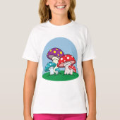 Kleurrijke paddenstoelen t-shirt (Voorkant)