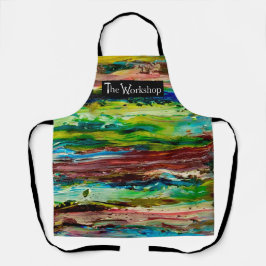 Kleurrijke Paint Palette Art Studio Workshop Schor Schort