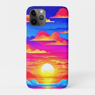 Kleurrijke Palm Tree Sunset iPhone 11 Pro Hoesje