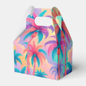 Kleurrijke palmbomen bedankdoosjes (Achterkant)