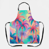 Kleurrijke palmbomen schort (Voorkant)