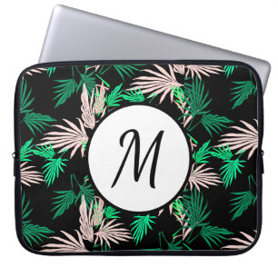 Kleurrijke palmboom laat computerlaptophoes over laptop sleeve