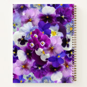 kleurrijke pansieën,  bloemen, notitieboek (Achterkant)