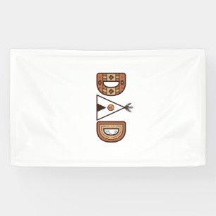 Kleurrijke papa teepee-lettering shirt ontwerp_1 spandoek