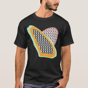 Kleurrijke Papaja en Pitaya Zomer T-shirt