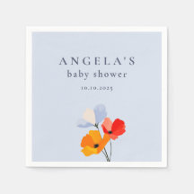 Kleurrijke Papaver Bloemen Baby Shower