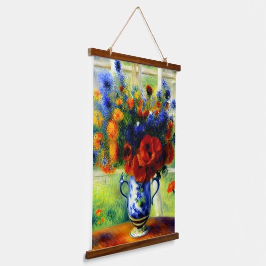 Kleurrijke papaver en kornflower Hanging Tapestry Hangend Wandkleed (Gebogen)