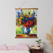 Kleurrijke papaver en kornflower Hanging Tapestry Hangend Wandkleed (Slaapkamer)