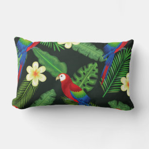 Kleurrijke papegaai- en Floral-afdruklumbar Pillow Kussen