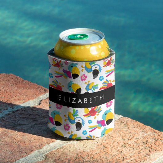 Kleurrijke papegaaien, tropische papegaaien, Jouw Blikjeskoeler (Insitu Zwembad)