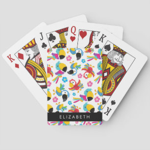 Kleurrijke papegaaien, tropische papegaaien, Jouw  Pokerkaarten