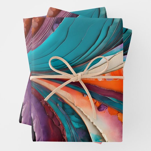 Kleurrijke Papieren Collage Art Wrapping Papieren  Inpakpapier Vel